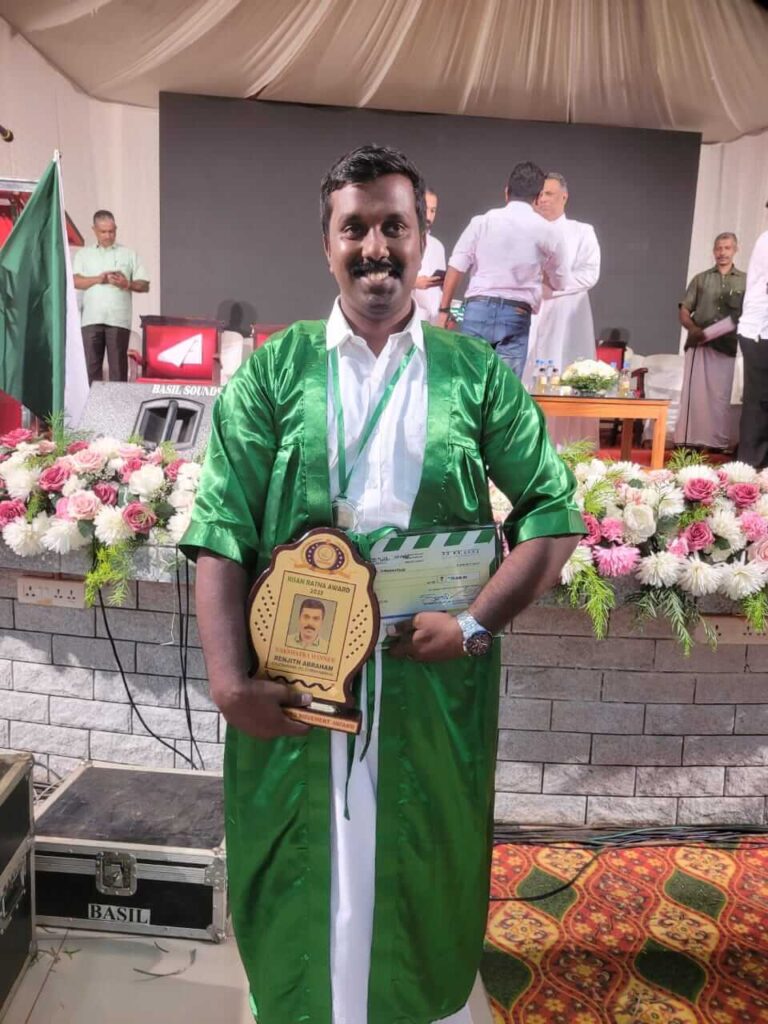 Renjith Abraham with Kisan Rathna Award 2023